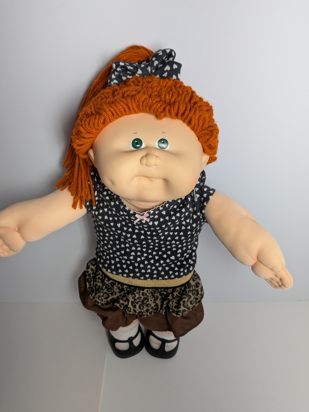 Original Cabbage Patch Kids Doll Red Poodle 1985 HM18 Green Eyes CPK